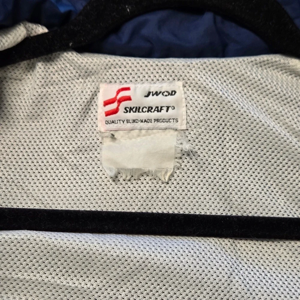 Skilcraft US Air Force PT Jacket Mens XL Blue Excellent Reflective Windbreaker